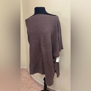 NWT Vince Chocolate Knit cashmere Sweater/poncho size L